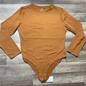 Brown Long Sleeve Bodysuit